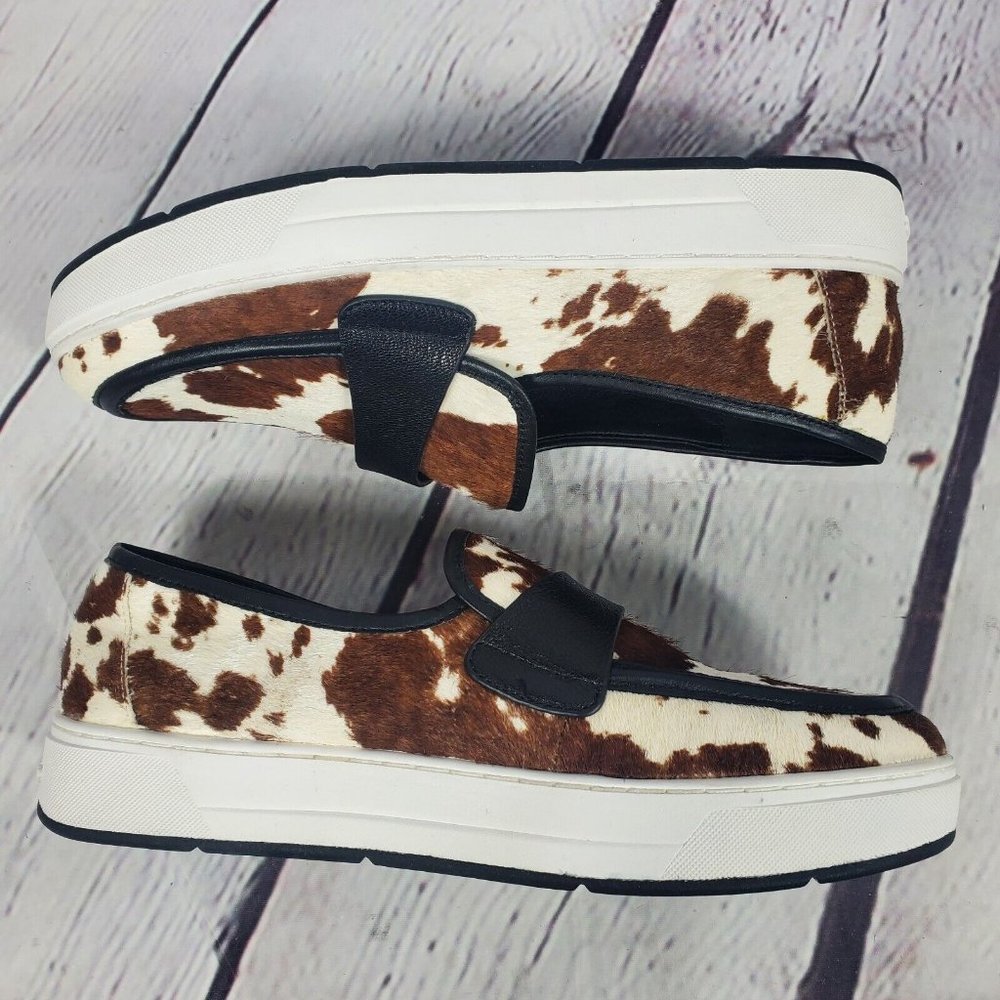 Donald Pliner Women's Size 7.5 Bone Multi Richie Haircalf Loafers Sneakers - Picture 6 of 9
